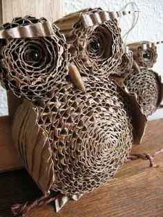 cardboard owl
